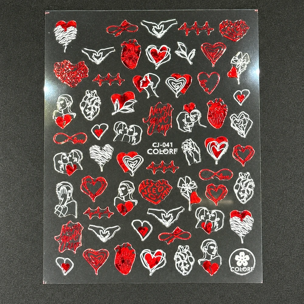 Coconoir Beauty - Nail Decal - Valentines Red #6